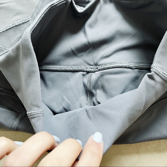 Lululemon High Rise Grey Leggings with Mesh Detailing - Picture 9 of 12